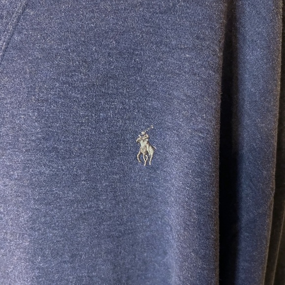 GUC Men s Polo Ralph Lauren Pullover Shawl Neck Sweatshirt in Navy Heather 3XL - Picture 3 of 3